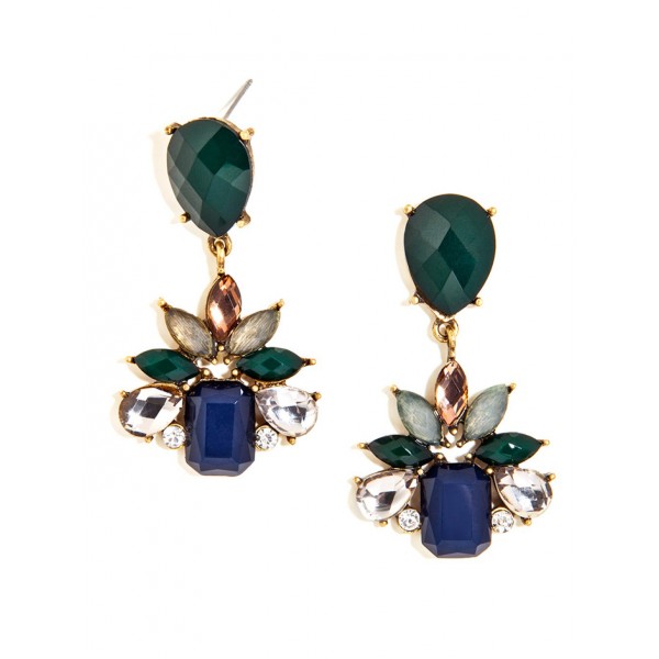 Nightshade Green Floral Bauble Earrings